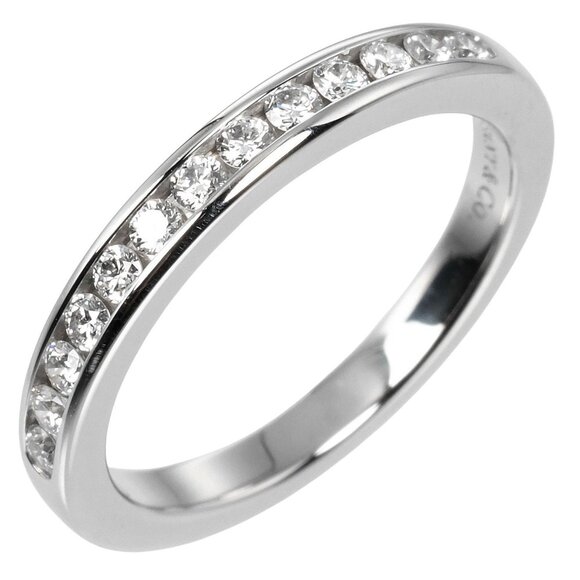 TIFFANY & CO. Platinum Diamond Ring - Picture 1 of 10
